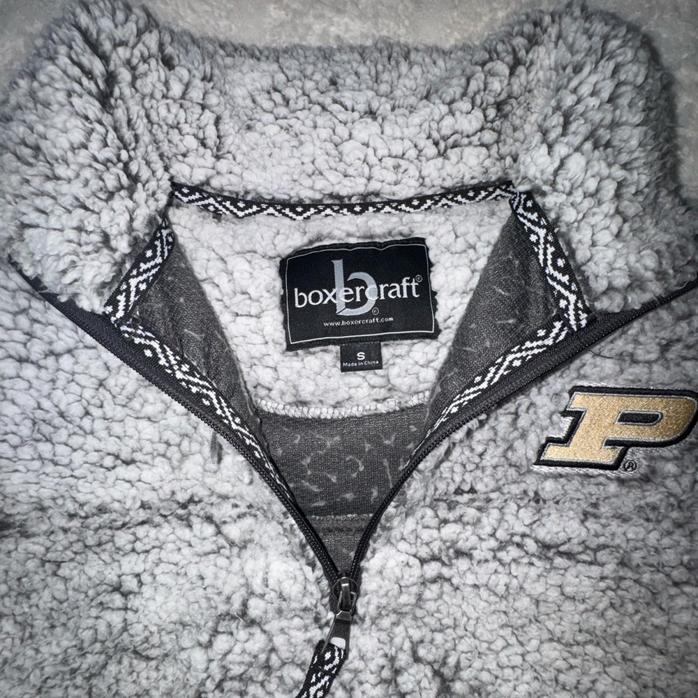 Boxercraft Purdue Gray Sherpa Jacket